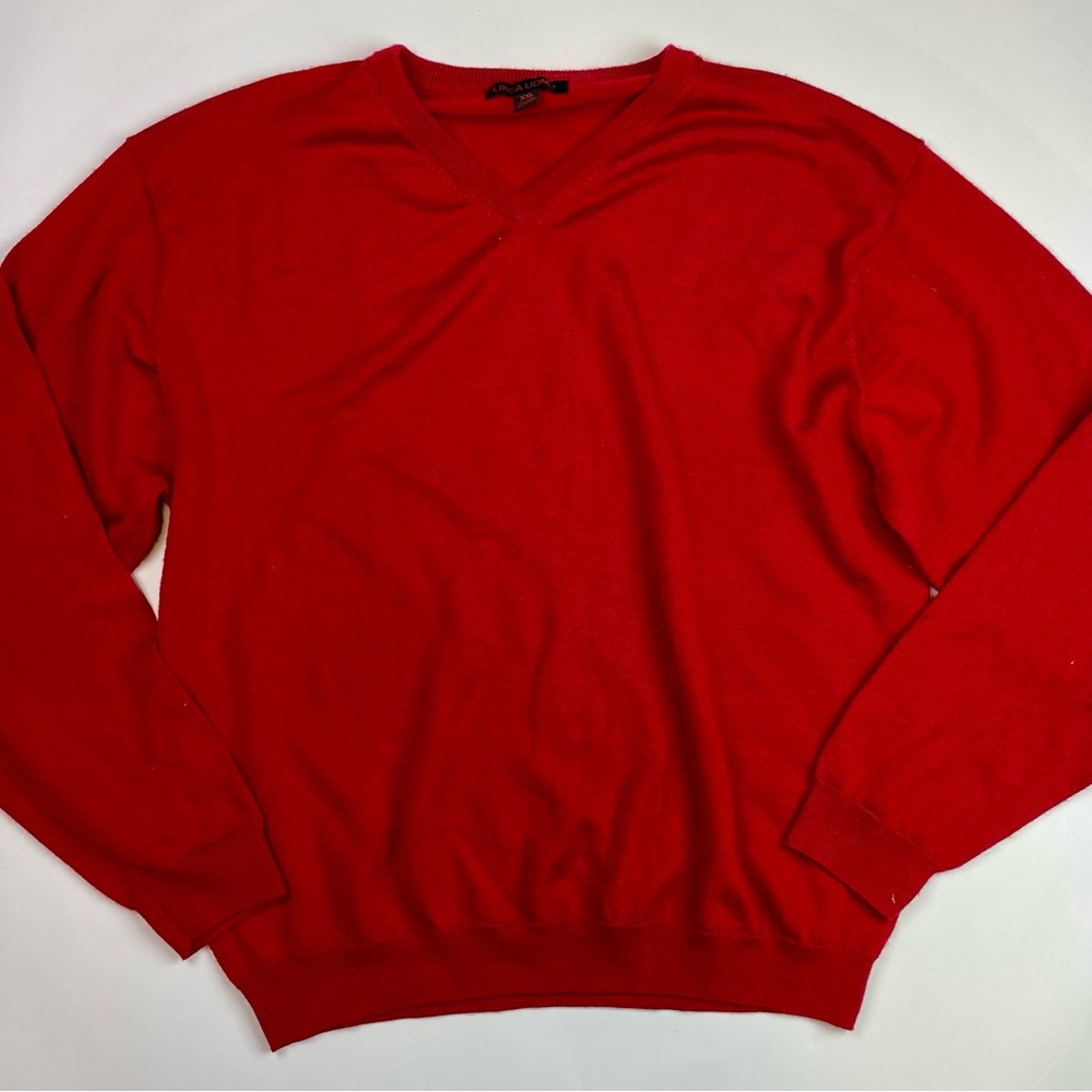 Classic Red V-Neck Sweater